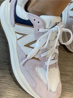🤍 New Balance 57/40 sneakers in a sold out Stone, Pink, Sea Salt colorway.